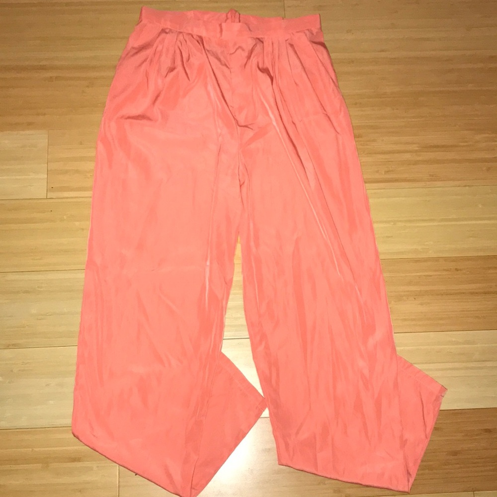 High Waisted Peach Trousers